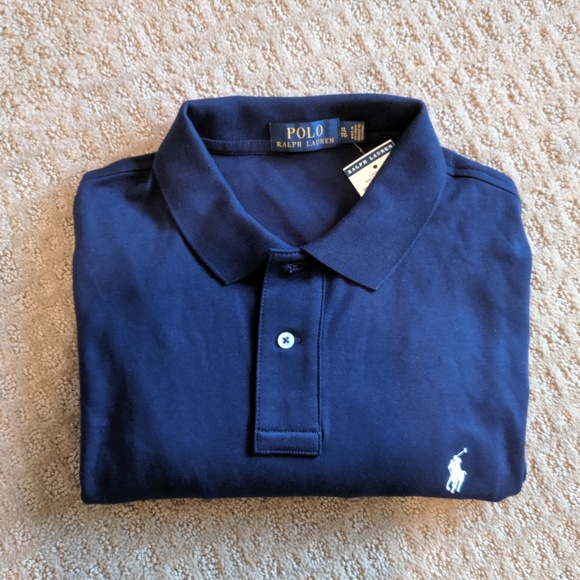 Navy Classic Ralph Lauren Polo Collared Shirt - Picture 3 of 4